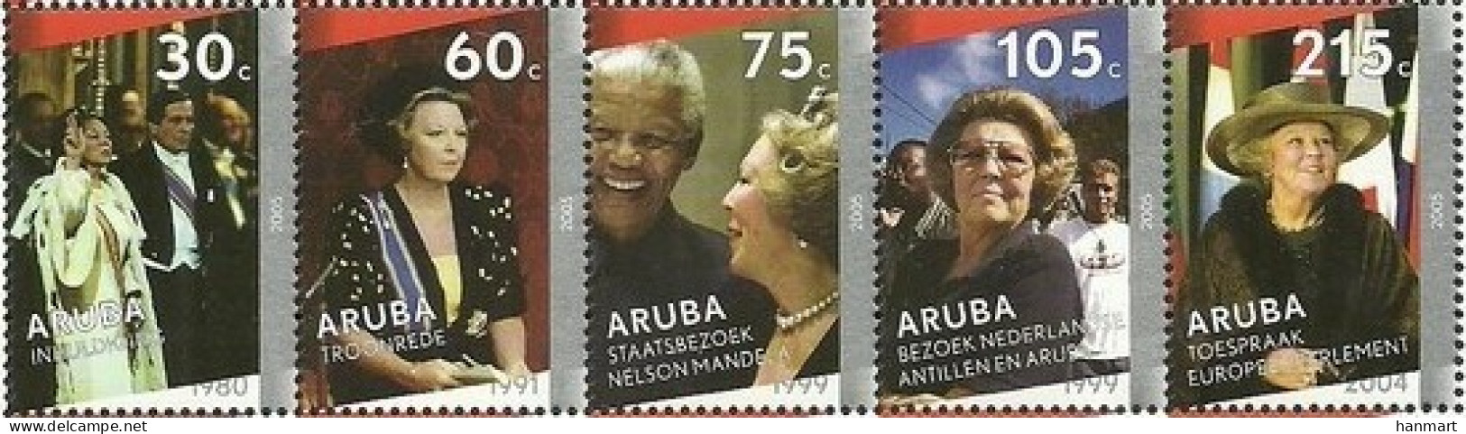 Aruba 2005 Mi 346-350 MNH  (ZS2 ARBfun346-350) - Nobel Prize Laureates