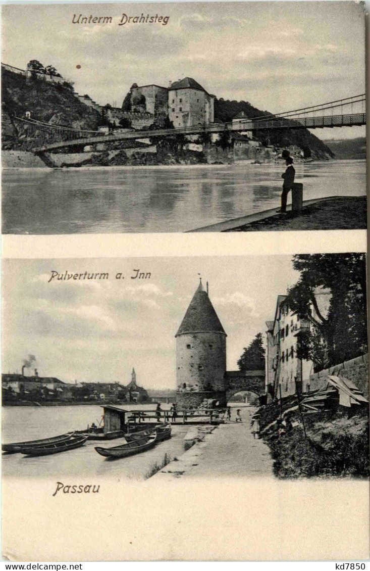 Passau/Bayern - Unterm Drahtsteg, Pulverturm A. Inn - Passau