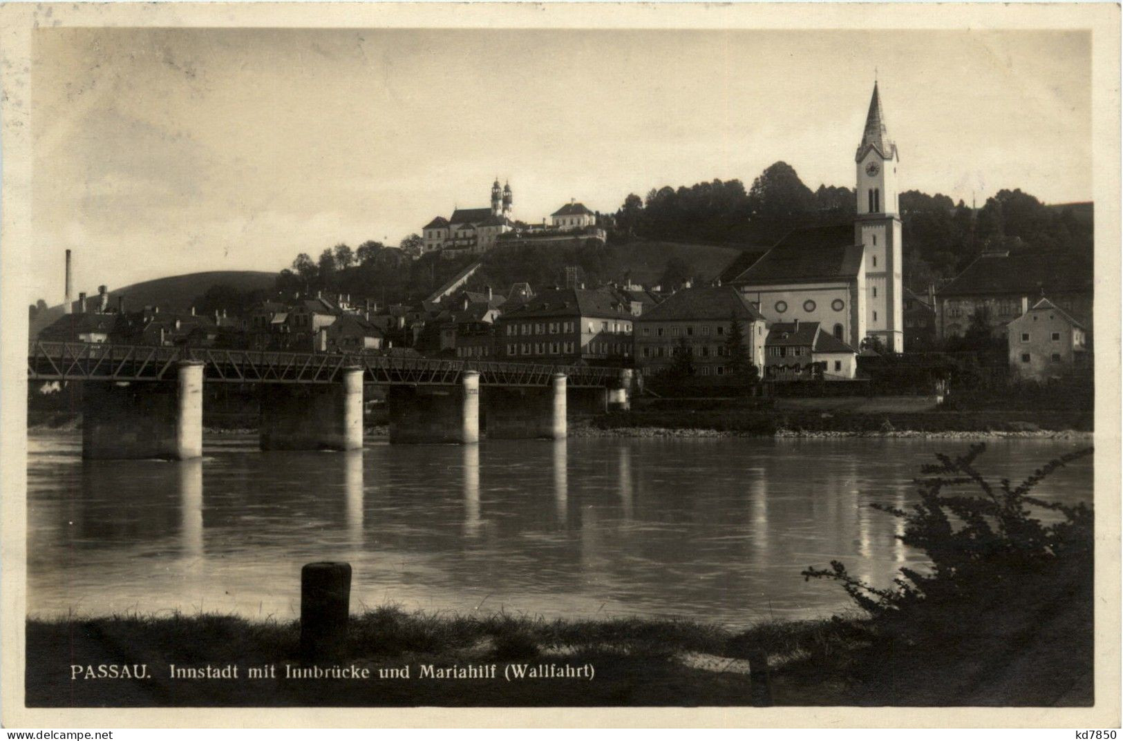 Passau/Bayern - Passau, Innstadt Mit Innbrücke Und Mariahilf (Wallfahrt) - Passau