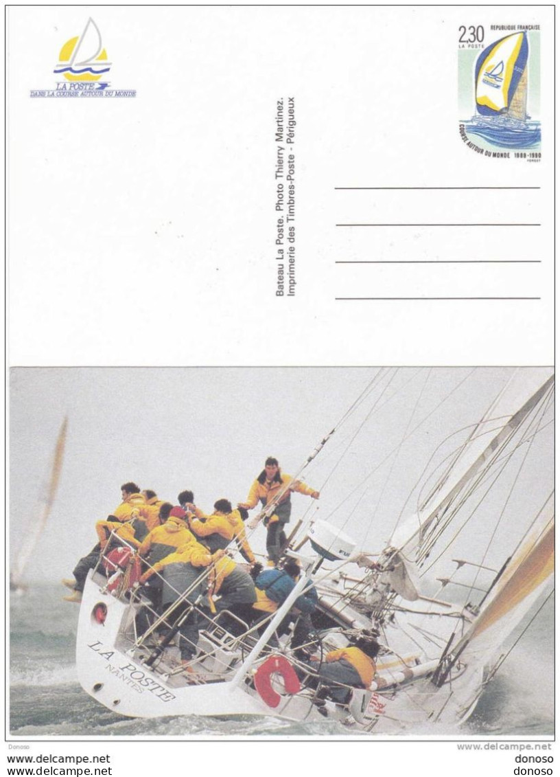 FRANCE 1990 EP COURSE AUTOUR DU MONDE NEUF Yvert 2648-CP1 - Standard Postcards & Stamped On Demand (before 1995)