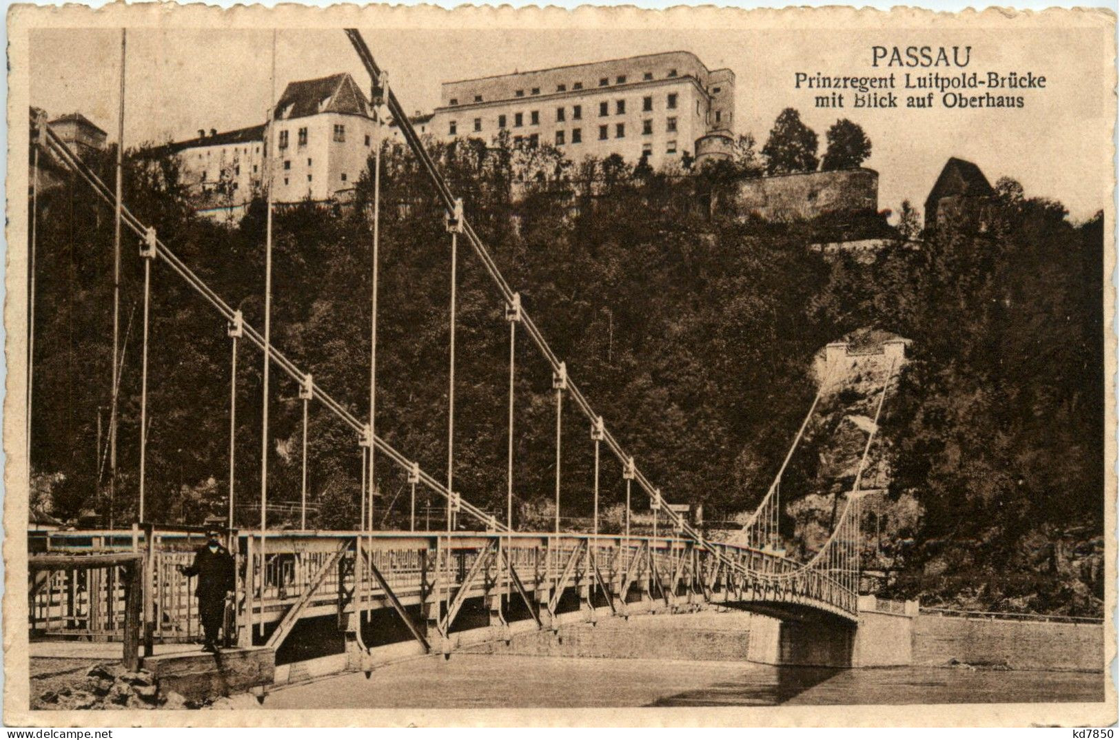 Passau, Prinzregent Luitpold-Brücke Mit Blick Auf Oberhaus - Passau