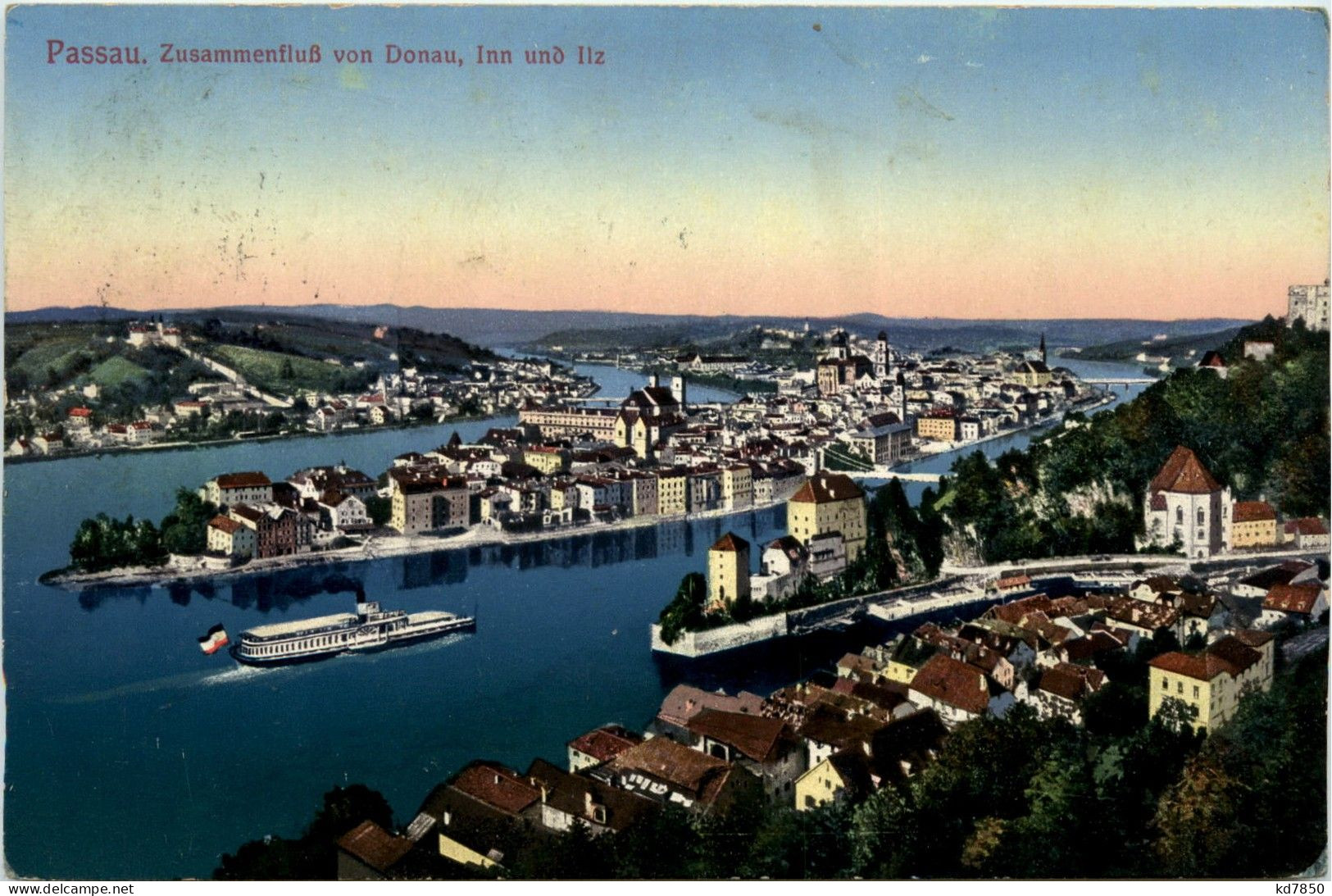 Passau/Bayern - Passau, Zusammenfluss Von Donau, Inn Und Ilz - Passau