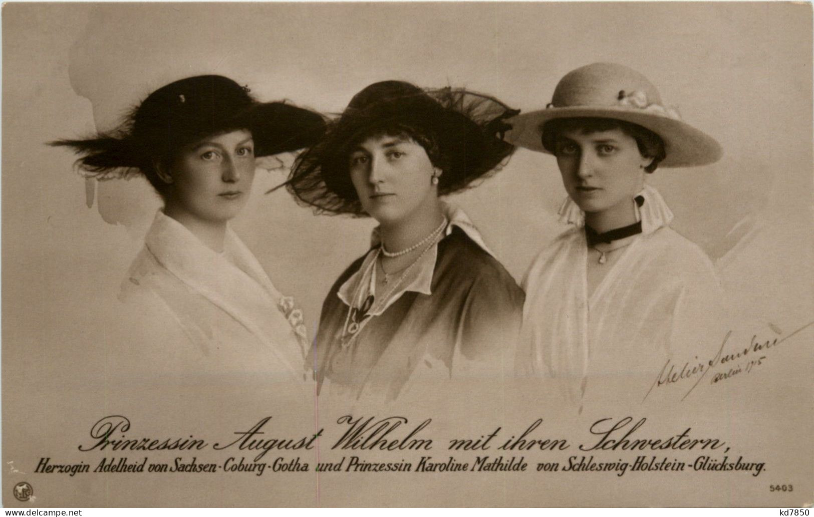 Prinzessin August Wilhelm Mit Ihren Schwestern - Royal Families