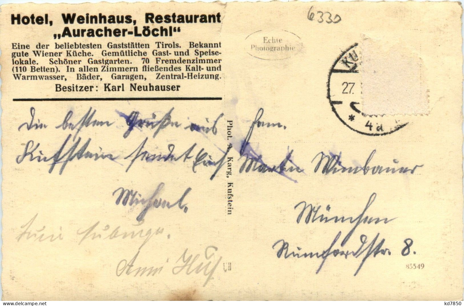 Kufstein- Hotel Weinhaus Restaurant Auracher Löchl, - Kufstein