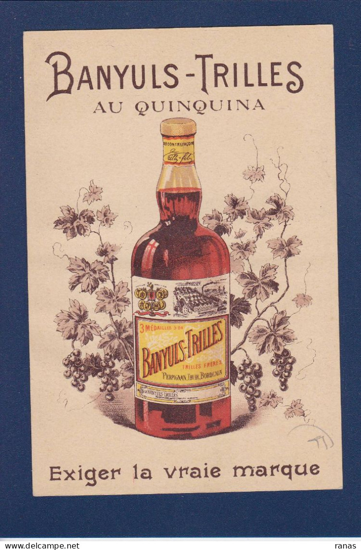 CPA Publicité Alcool Non Circulé Art Nouveau Père Noël Voir Scan Du Dos Perpignan - Advertising