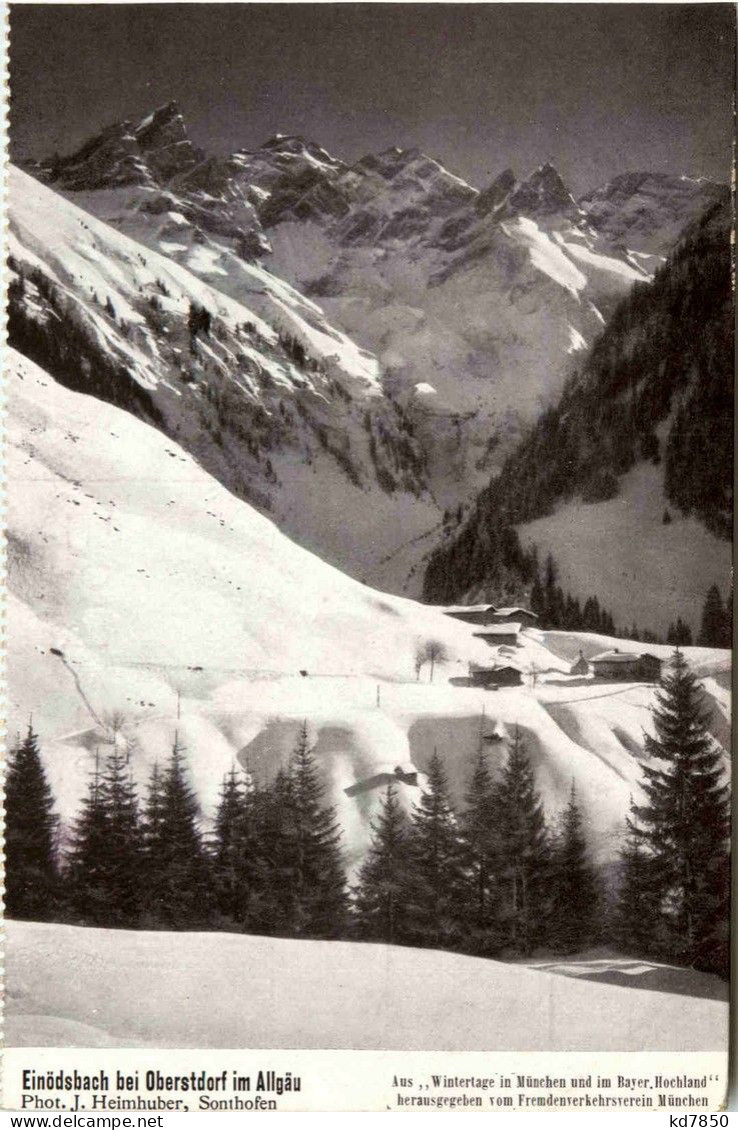 Oberstdorf/Bayern Und Umgebung - Oberstdorf, Einödsbach Im Winter - Oberstdorf