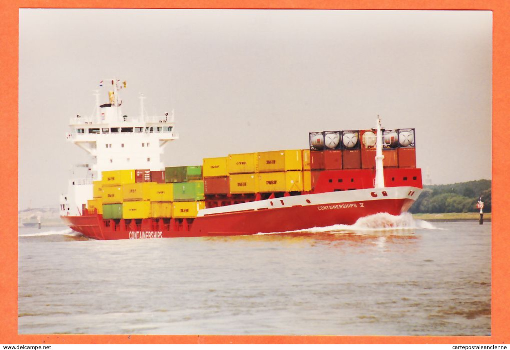 21585 / ⭐ Porte-Containers HAMBURG Containerships V Photographie Format CP 1996 - Koopvaardij