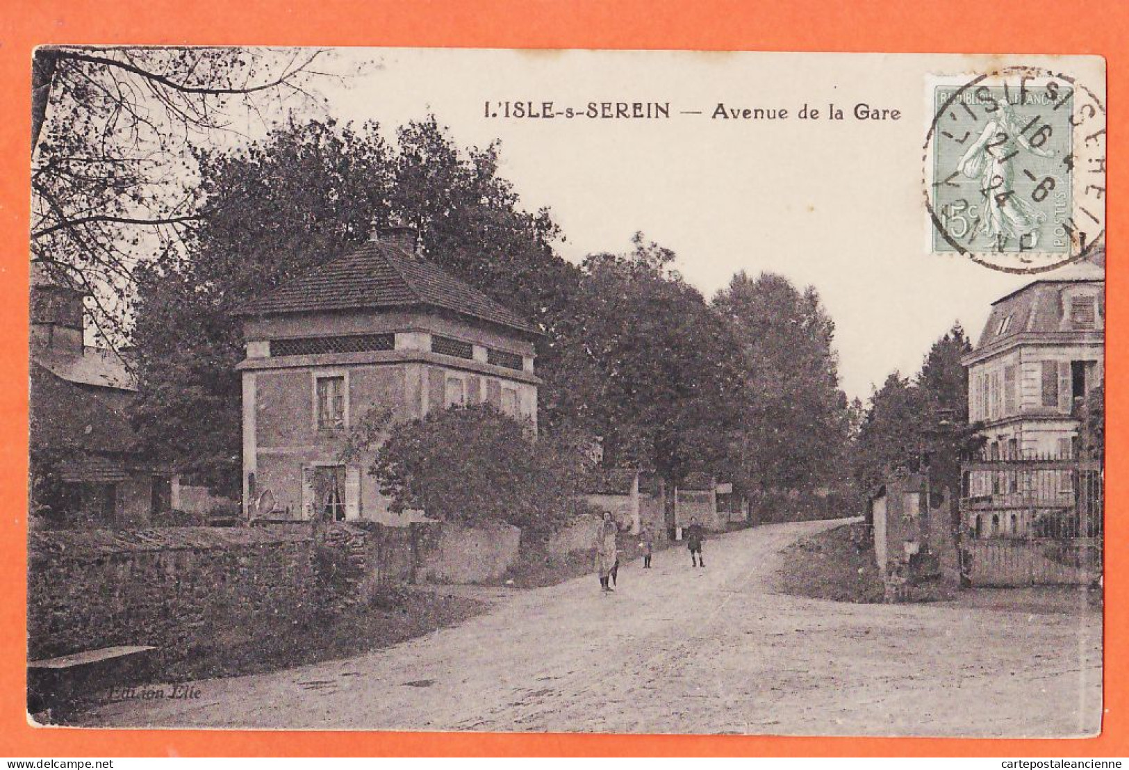 21821 / ⭐ L'ISLE Sur-SEREIN 89-Yonne Avenue La GARE Animation Villageoise 1924 De DELAPLACE à GALLICE Montreuil S Seine - L'Isle Sur Serein