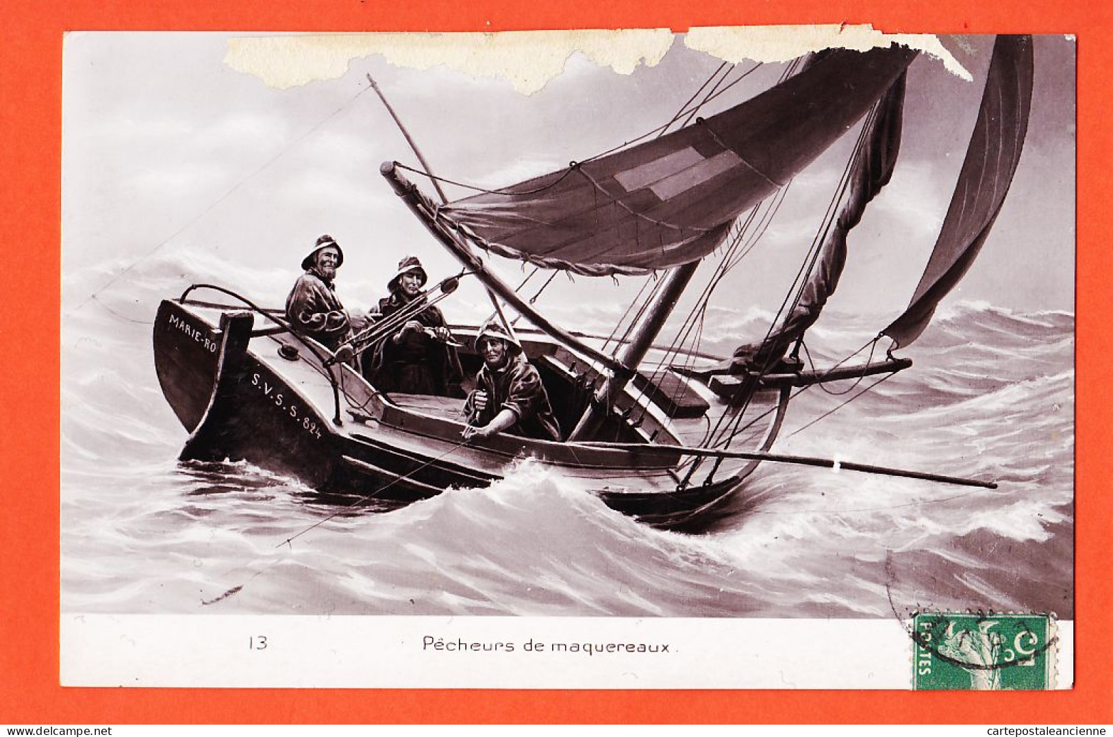 21602 / ⭐ Pêcheurs De Maquereaux 1911 De Félix à Henriette MAIGNAL Villefranche De Rouergue - Fishing Boats