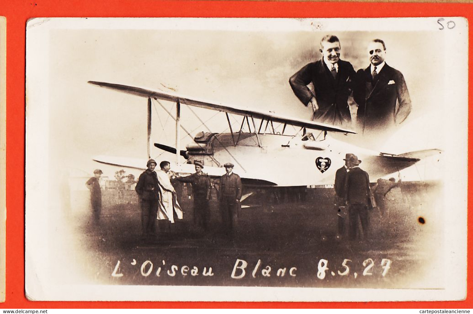 21684 / ⭐ Rare Carte-Photo L' OISEAU BLANC 8-5-1927 LE BOURGET Tentative PARIS NEW-YORK NUNGESSER-COLI /  ANDRE - Aviateurs