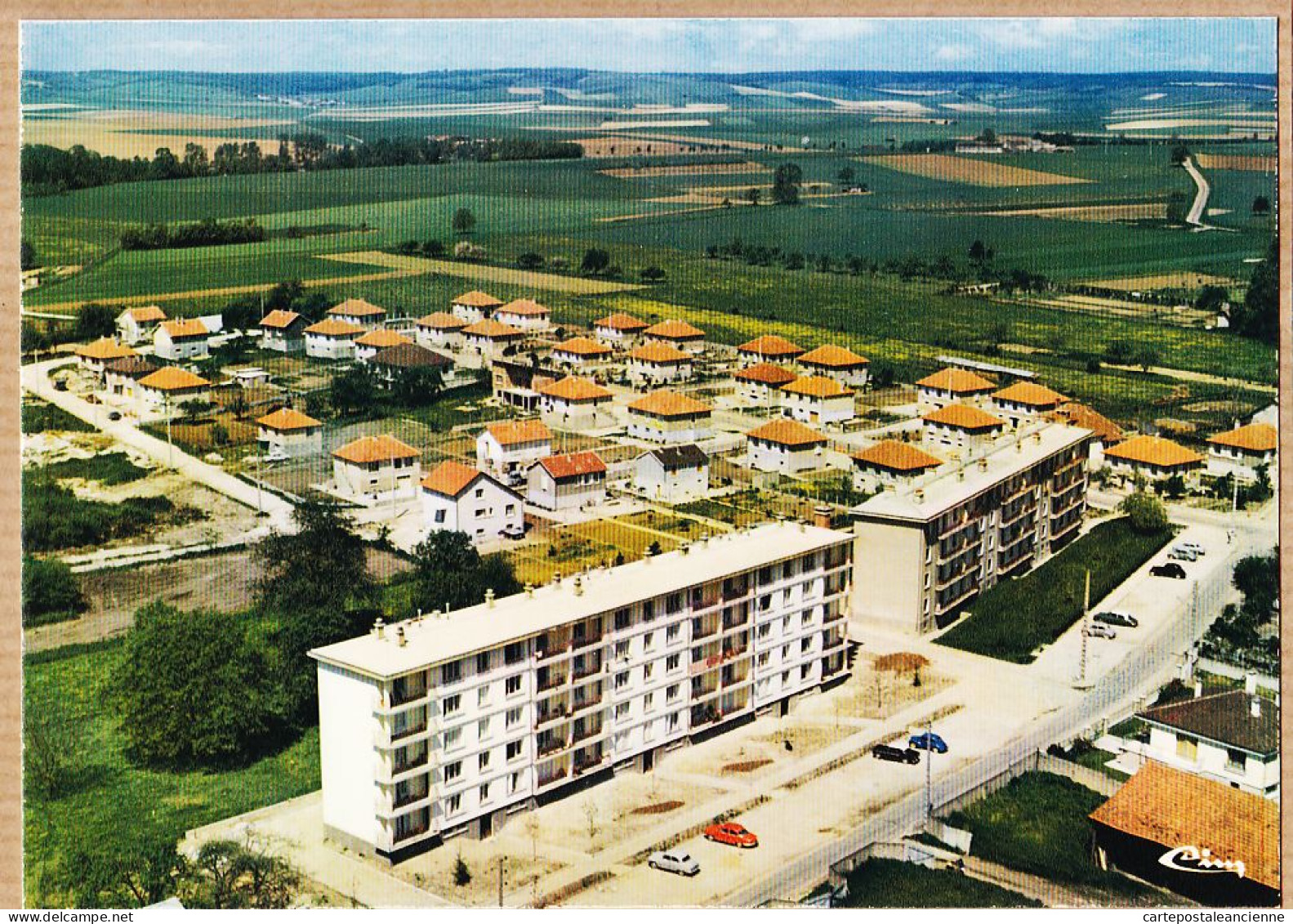 21829 / ⭐  ♥️ Peu Commun BRIENON-sur-ARMANCON Quartier NEUF Immeubles Rue Stade Et Ecluses Vue Aérienne 1960s COMBIER - Brienon Sur Armancon