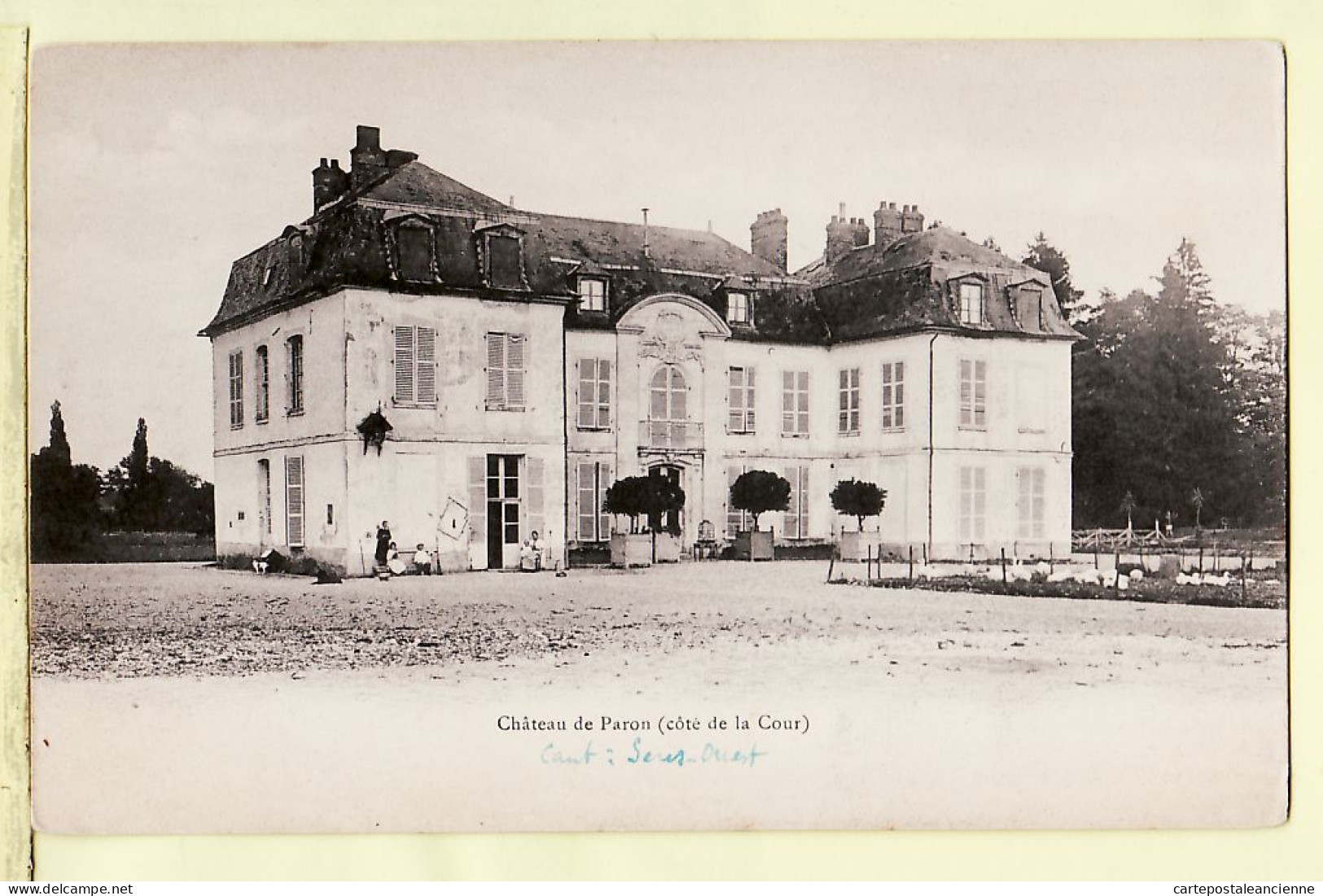 21820 / ⭐ PARON 89-Yonne Chateau Côté Cour 1900s Annotée Canton Sens Ouest - Paron
