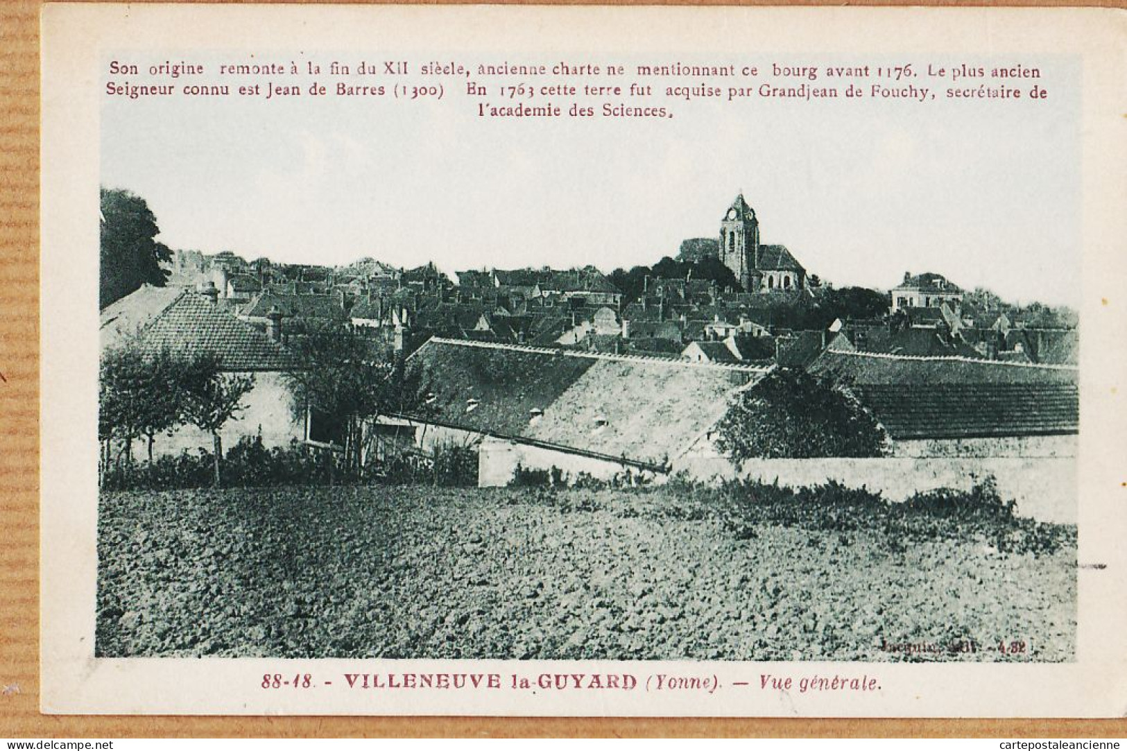 21831 / ⭐ VILLENEUVE-la-GUYARD 89-Yonne Vue Générale 1910s à Jean VALENTON - Villeneuve-la-Guyard