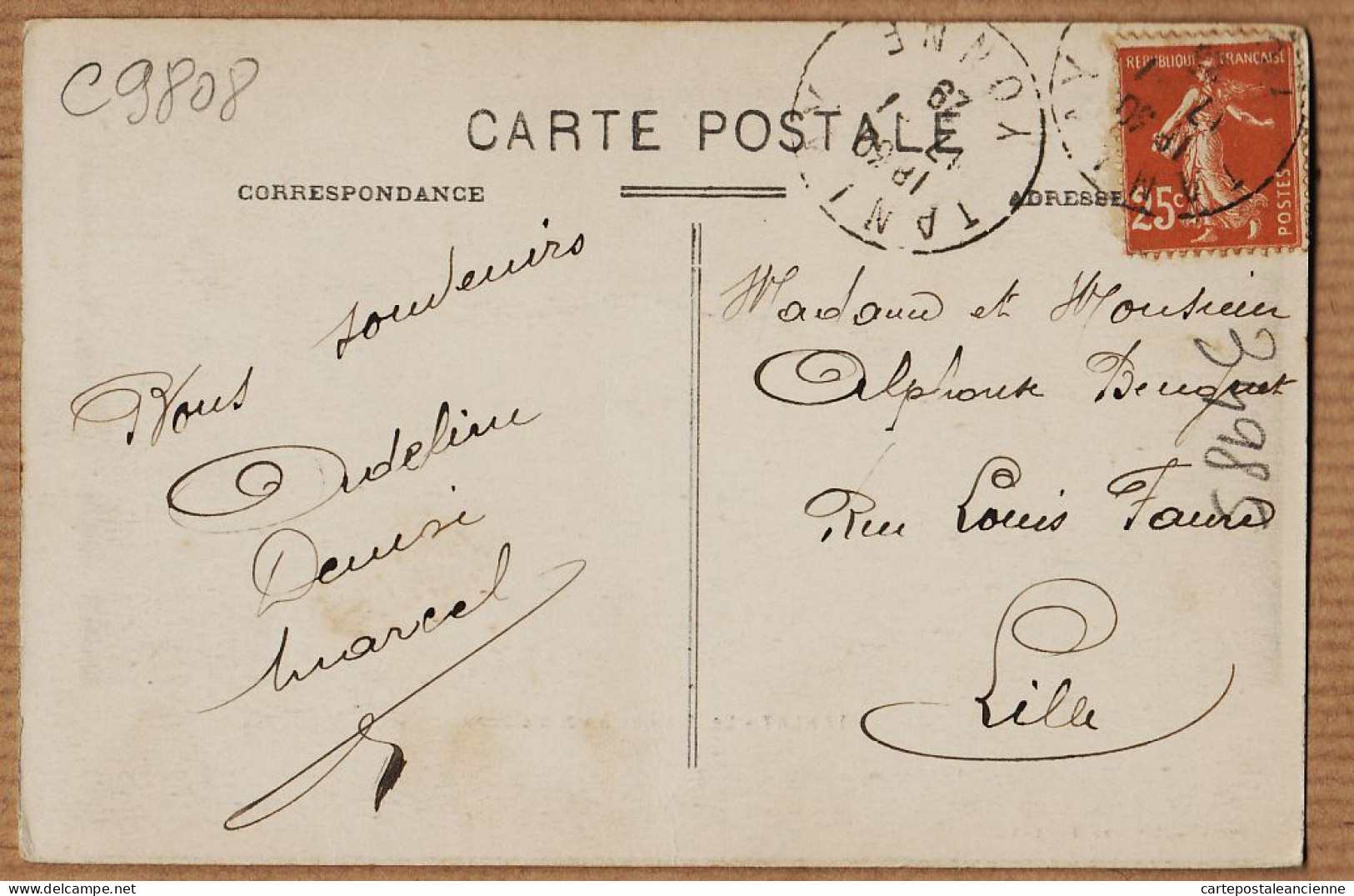 21849 / ⭐ TANLAY 89-Yonne Chateau à Vol Oiseau 1929 à Alphonse BEUGNET Rue Louis Faure Lille- Coopérative TANLAY - Tanlay