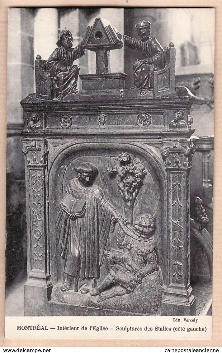 21842 / ⭐ MONTREAL 89-Yonne Intérieur De L'Eglise Sculptures Des Stales Côté Gauche -VERCELY - Montreal