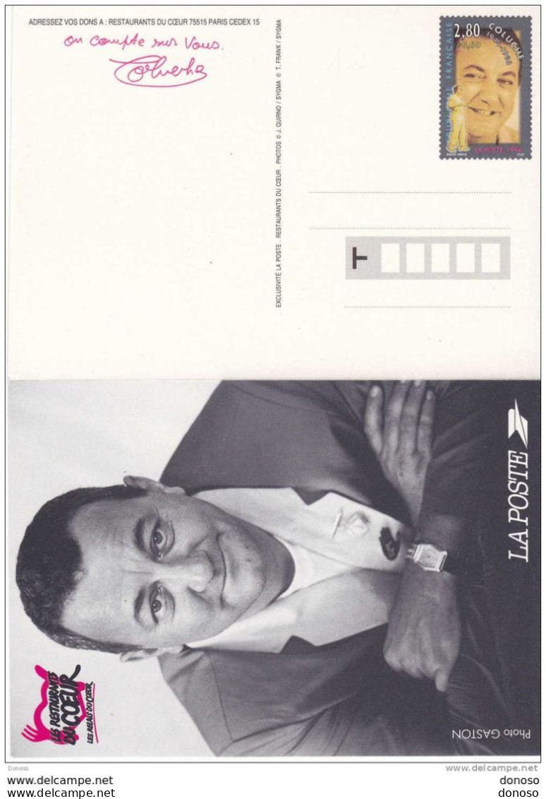 FRANCE 1994 COLUCHE, Les Restaurants Du Coeur Yvert 2902-CP1 NEUF - Cartoline Postali E Su Commissione Privata TSC (ante 1995)