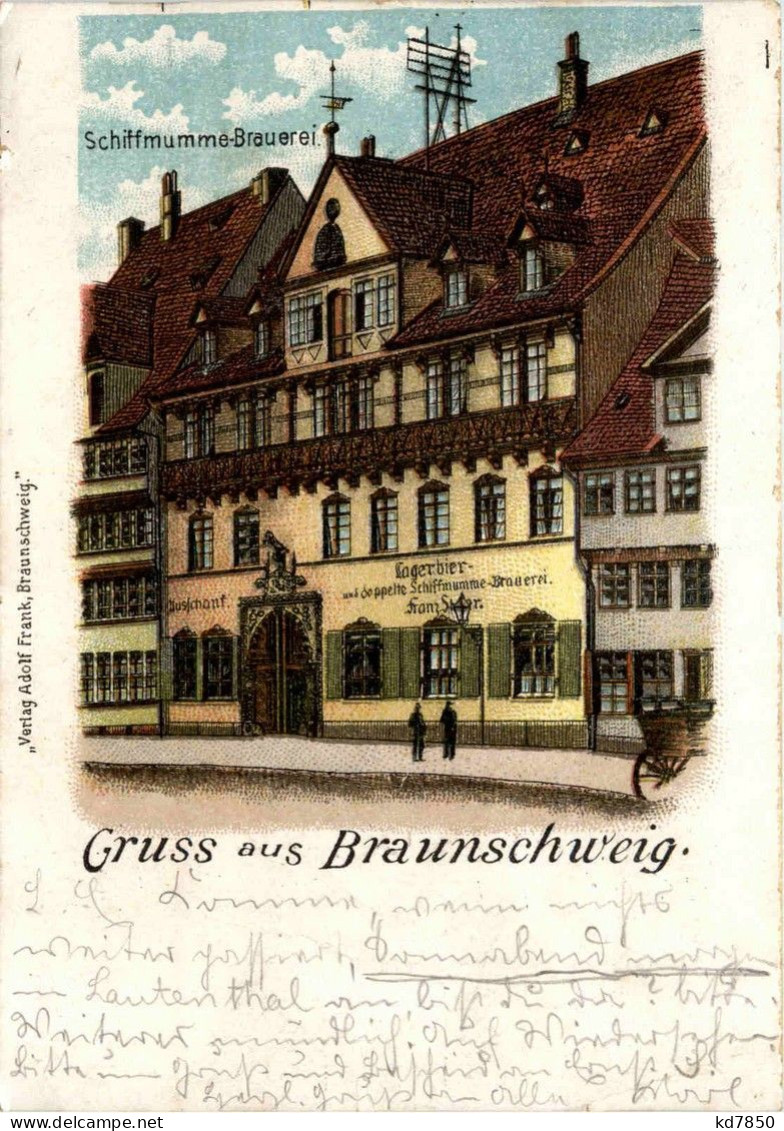 Gruss Aus Braunschweig - Schiffmumme Brauerei - Litho - Braunschweig