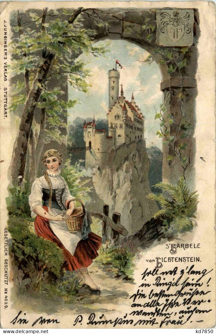 S Bärbele Von Lichtenstein - Litho - Reutlingen