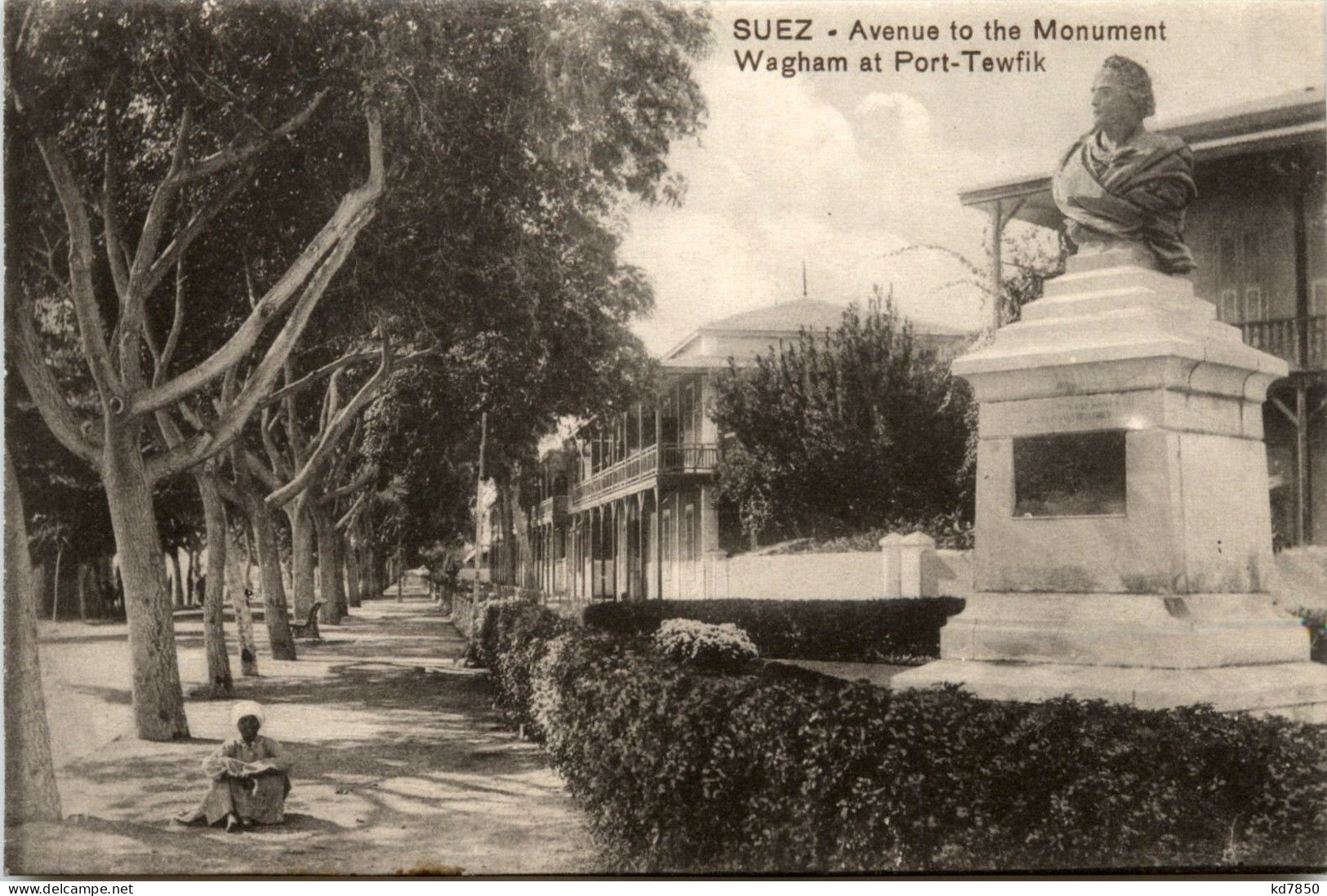 Suez - Avenue To The Monument Wagham At Port Tewfik - Suez