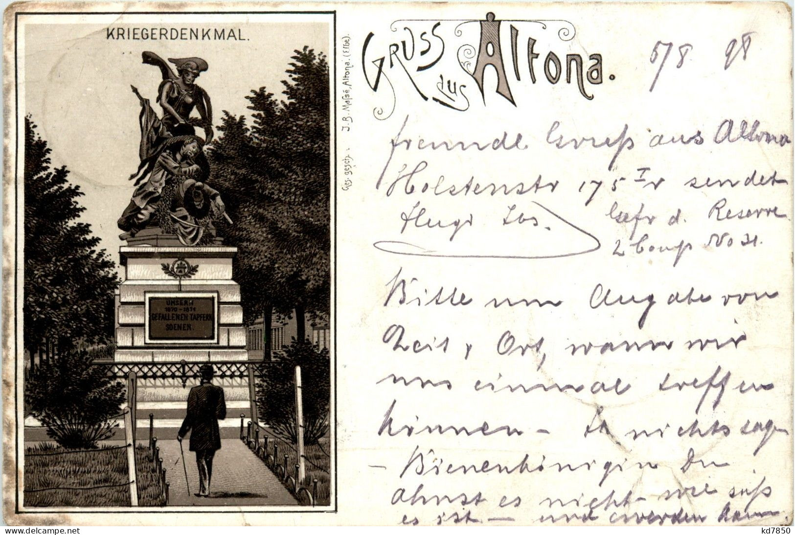 Gruss Aus Altona - Litho - Altona