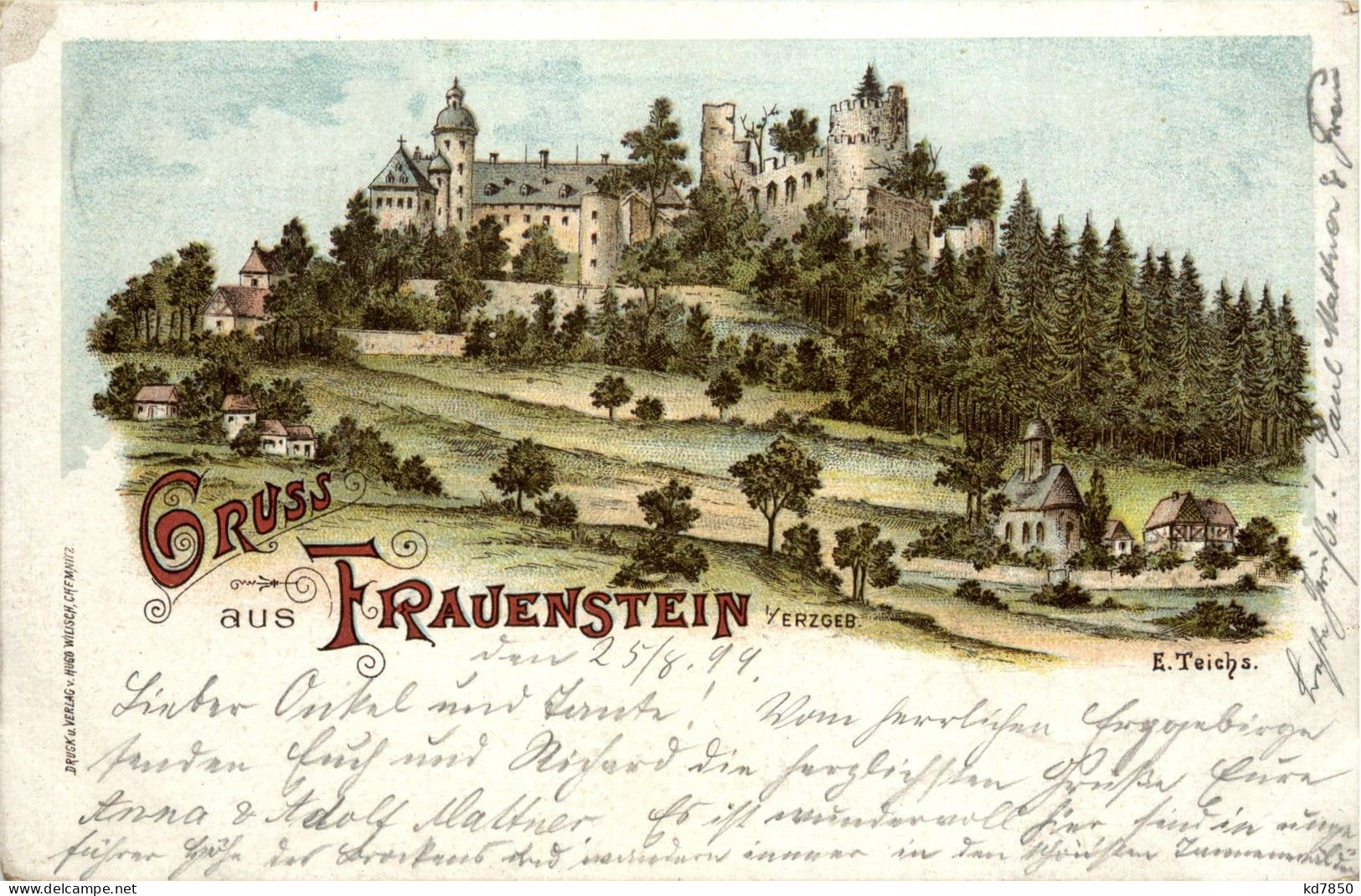 Gruss Aus Frauenstein - Litho - Frauenstein (Erzgeb.)