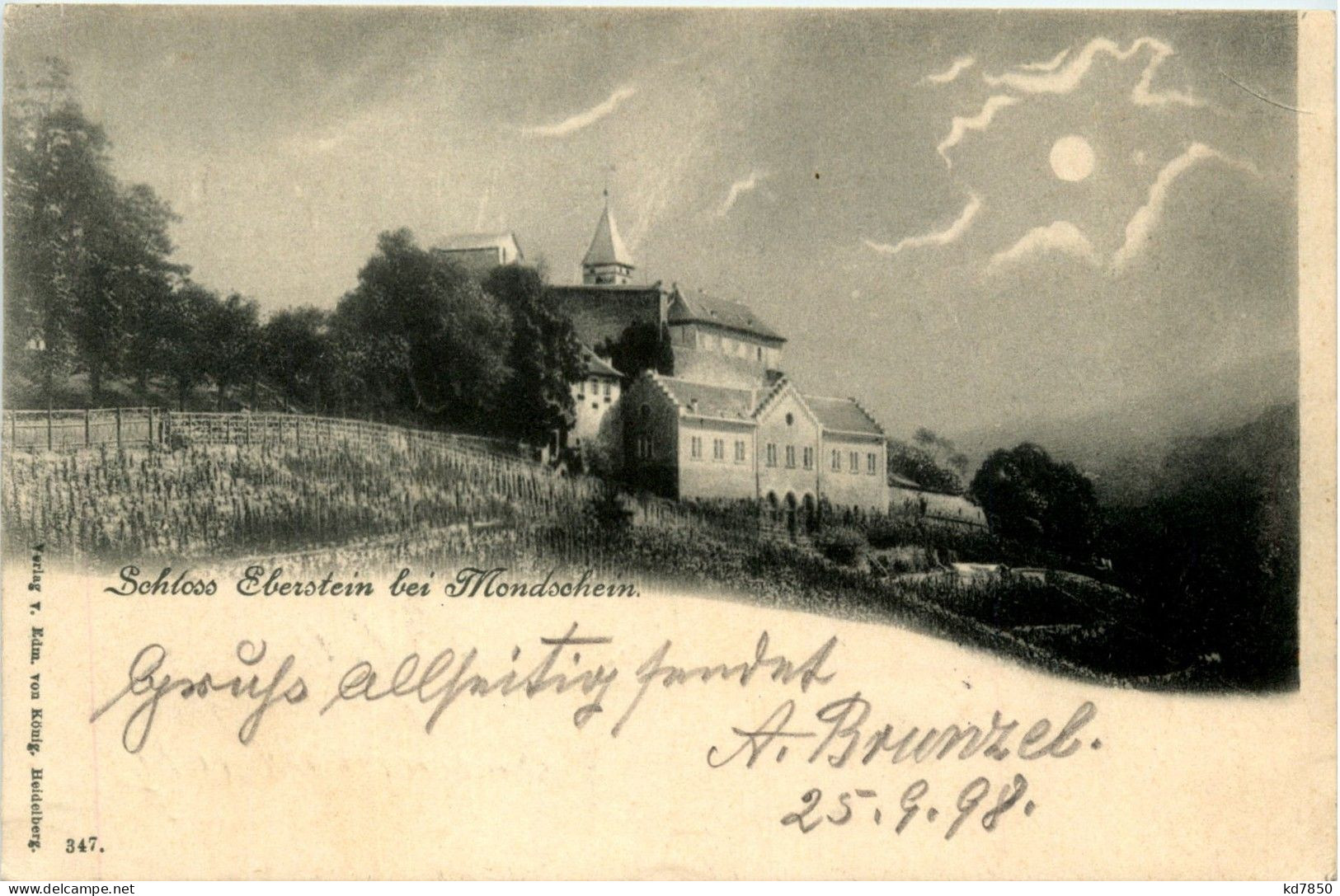 Schloss Eberstein Bei Mondschein - Gernsbach