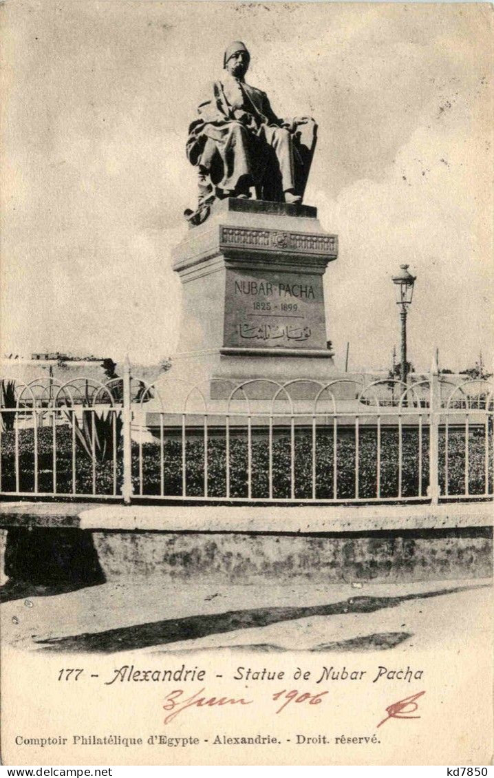 Alexandria - Statue De Nubar Pacha - Alexandrie