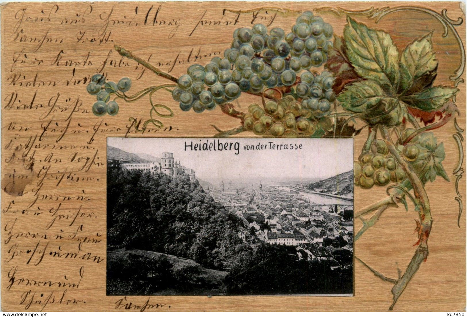 Heidelberg - Litho Prägekarte - Heidelberg