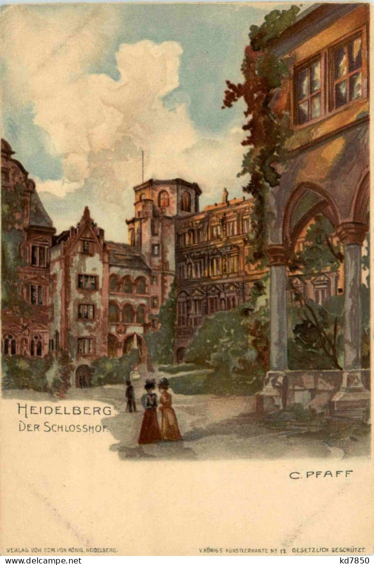 Heidelberg - Künstlerkarte C. Pfaff - Litho - Heidelberg