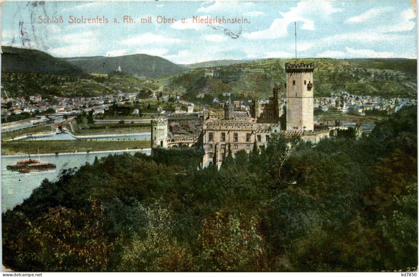 Schloss Stolzenfels Mit Lahnstein - Lahnstein