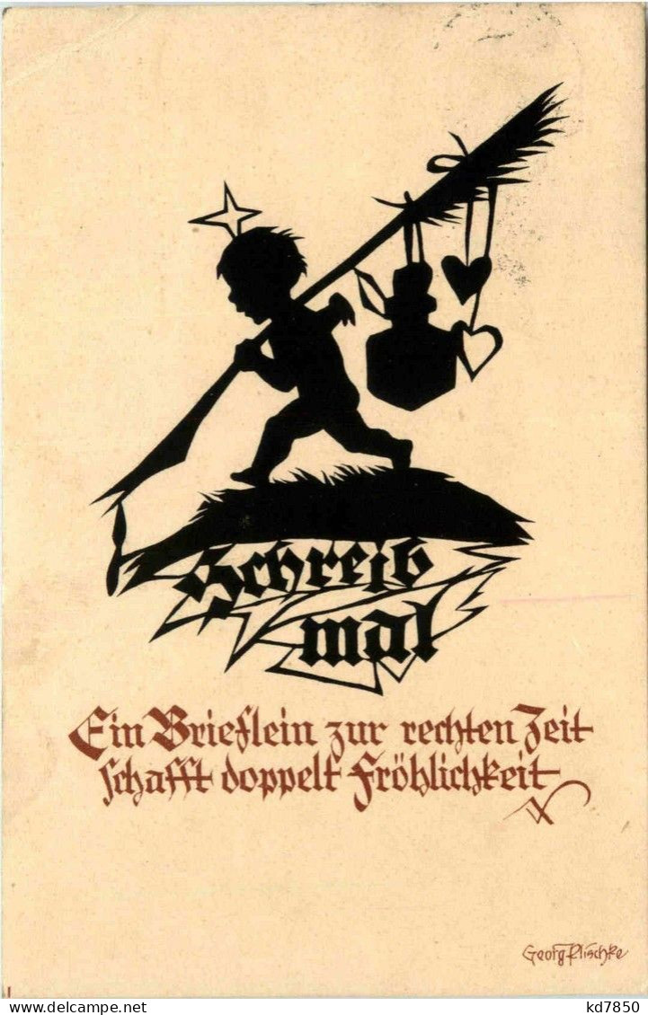 Scherenschnitt - Schreib Mal - Scherenschnitt - Silhouette