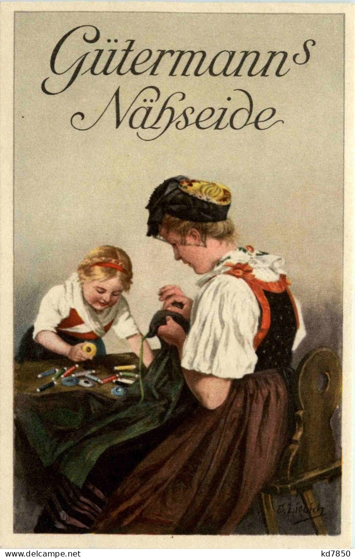 Gütermann Nähseide - Künstlerkarte C- Liebich - Advertising