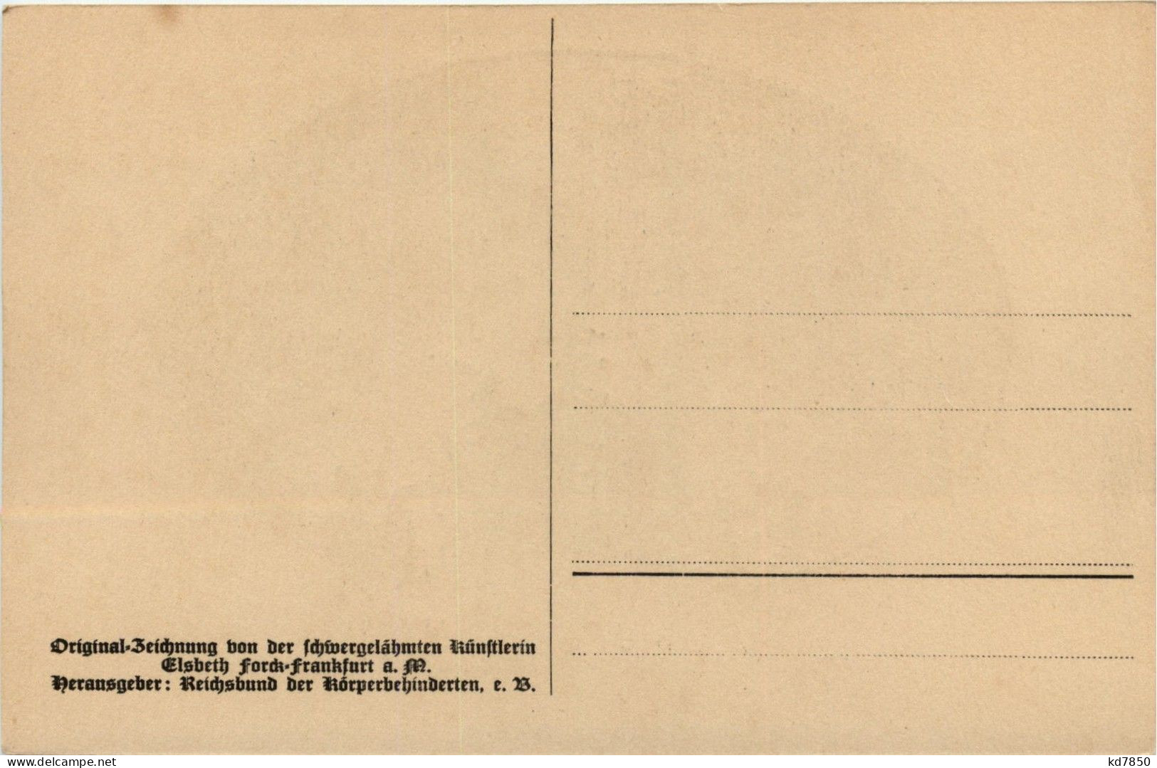 Scherenschnitt - Künstelrkarte Forck - Silhouette - Scissor-type