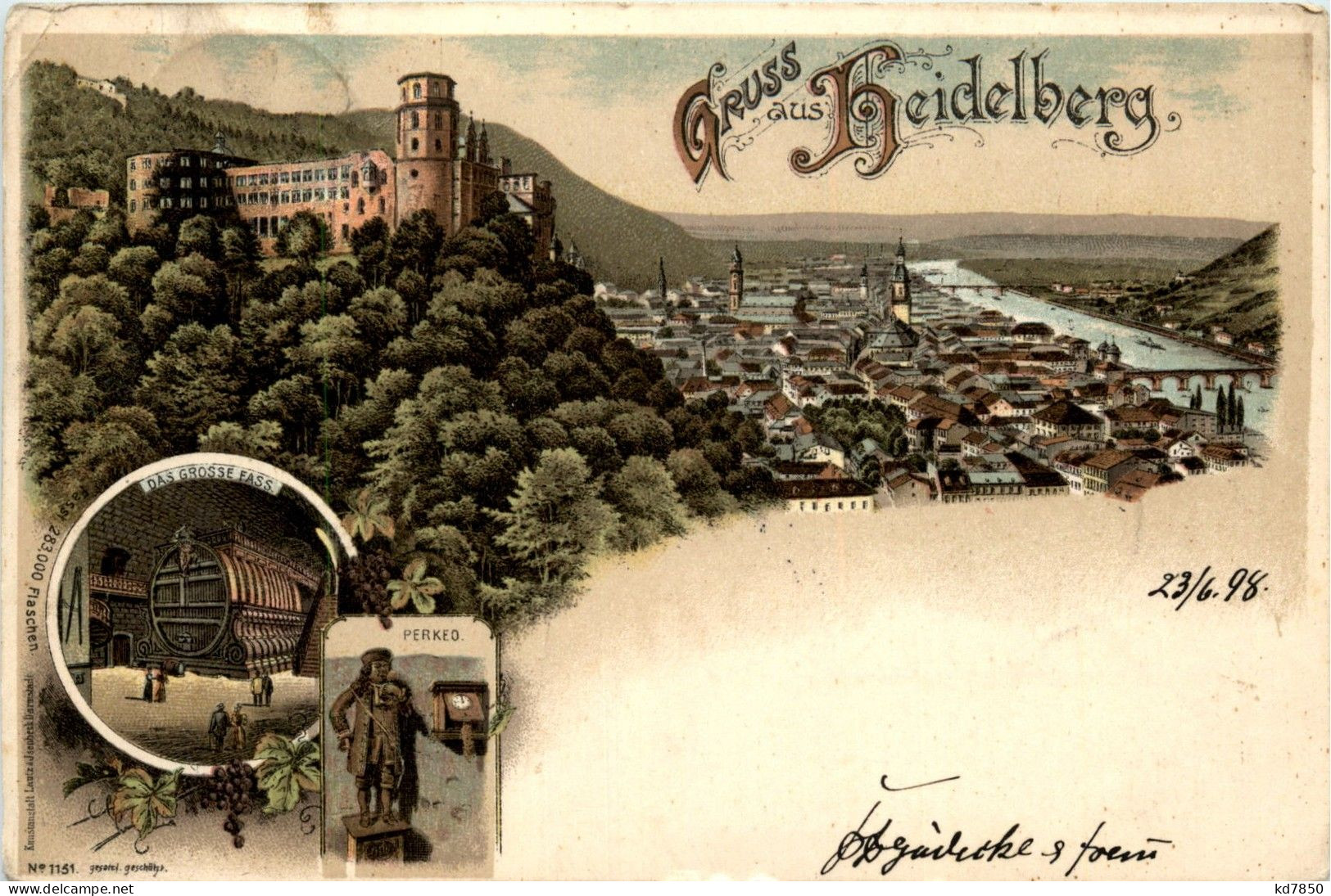 Gruss Aus Heidelberg - Litho - Heidelberg