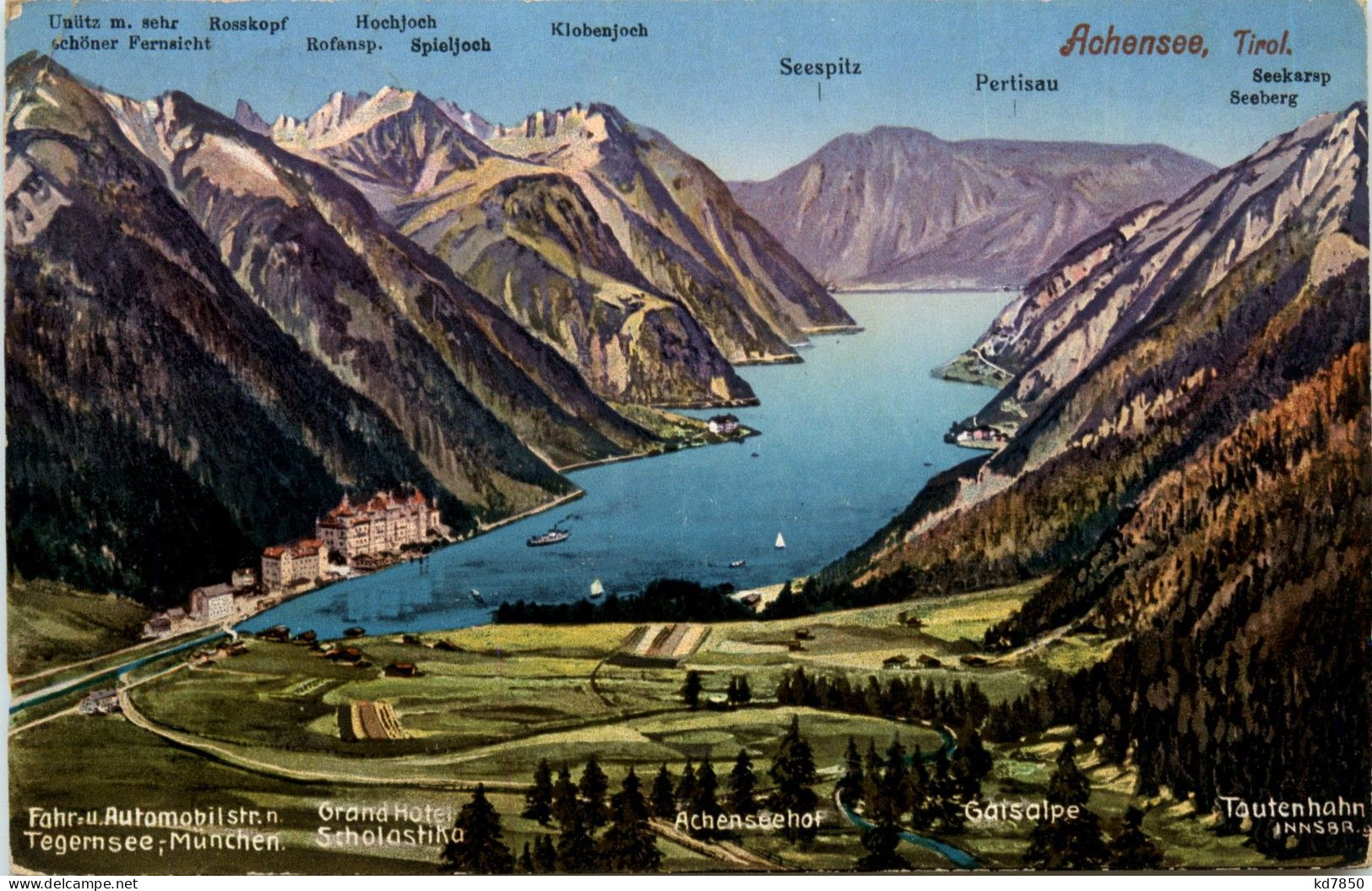 Achensee/Tirol, Orte Und Umgebung - Div.Berge Und Umgebung Von Oben - Achenseeorte