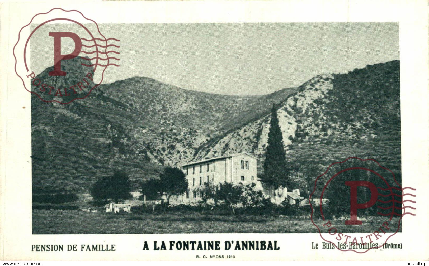 PUBLICIDAD. PENSION DE FAMILLE. A LA FONTAINE D'ANNIBAL. PUBLI. - Publicidad