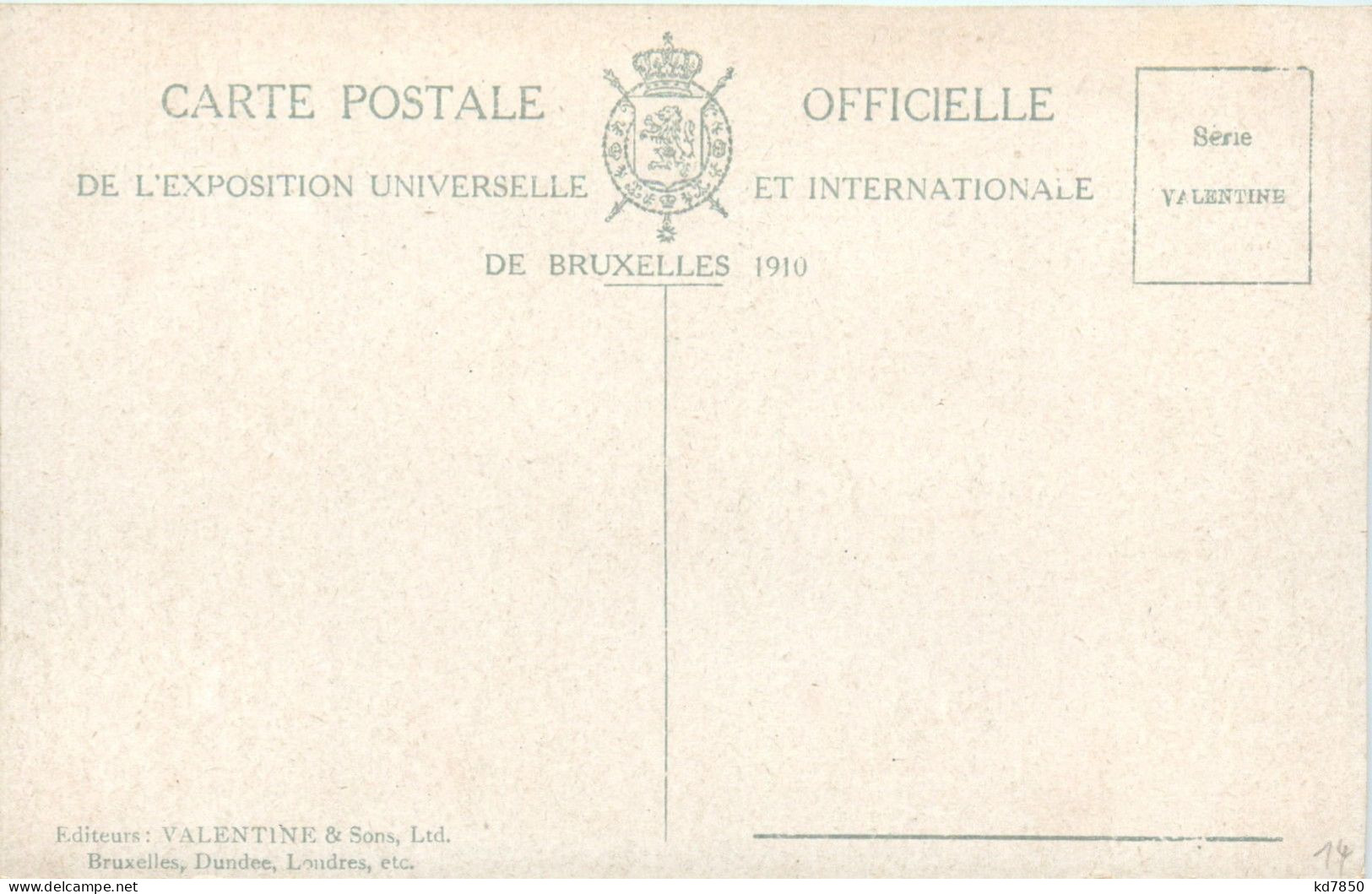 Exposition De Bruxelles 1910 - Expositions Universelles