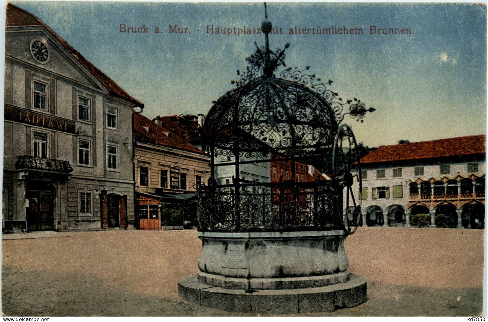 Bruck A.d. Mur/Steiermark - Hauptplatz Mit Altertüml. Brunnen - Bruck An Der Mur