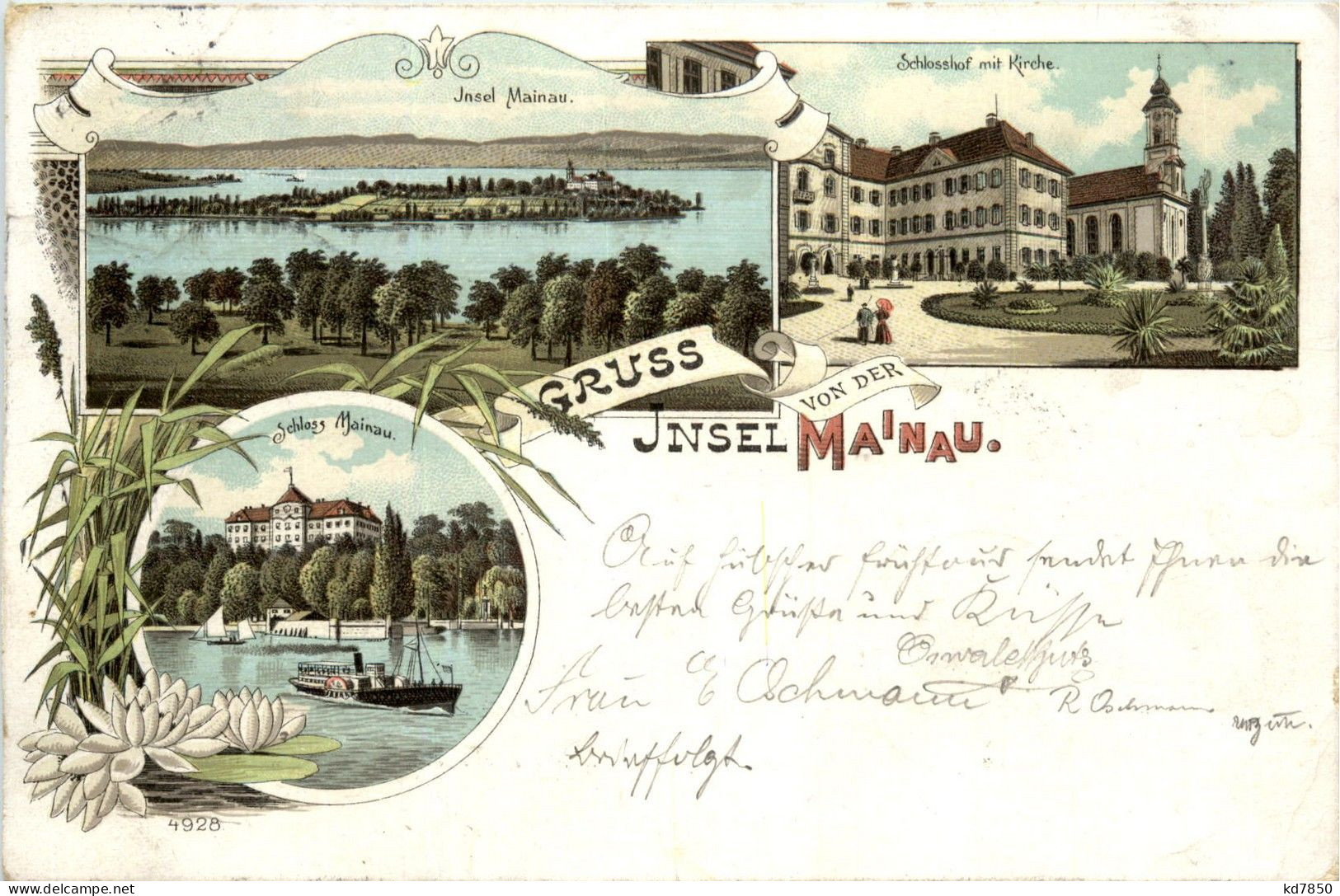 Gruss Von Der Insel Mainau - Litho - Konstanz