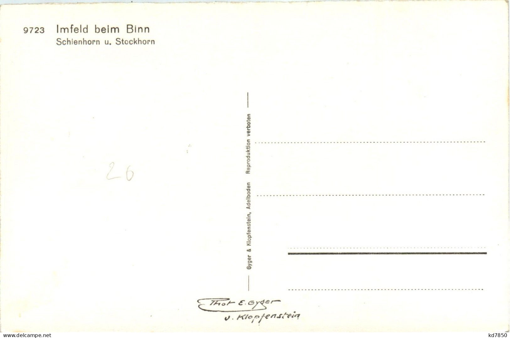 Imfeld Beim Binn - Binn