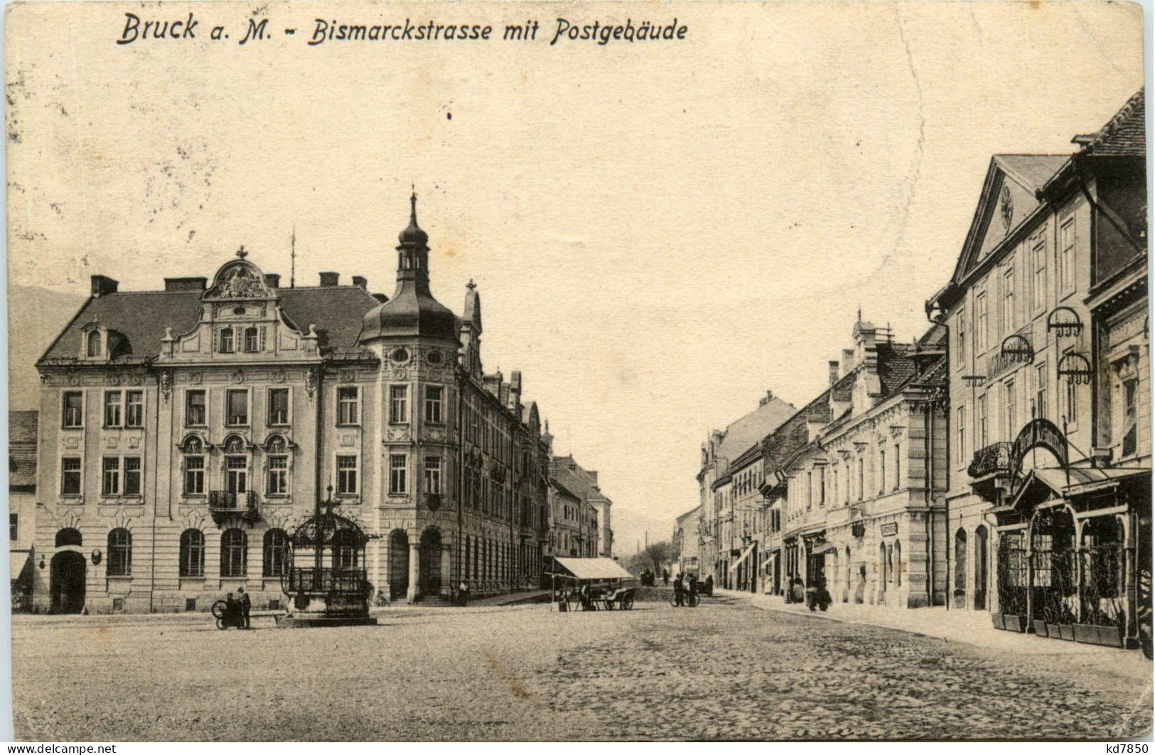 Bruck A.d. Mur/Steiermark - Bismarckstrasse Mit Postgebäude - Bruck An Der Mur