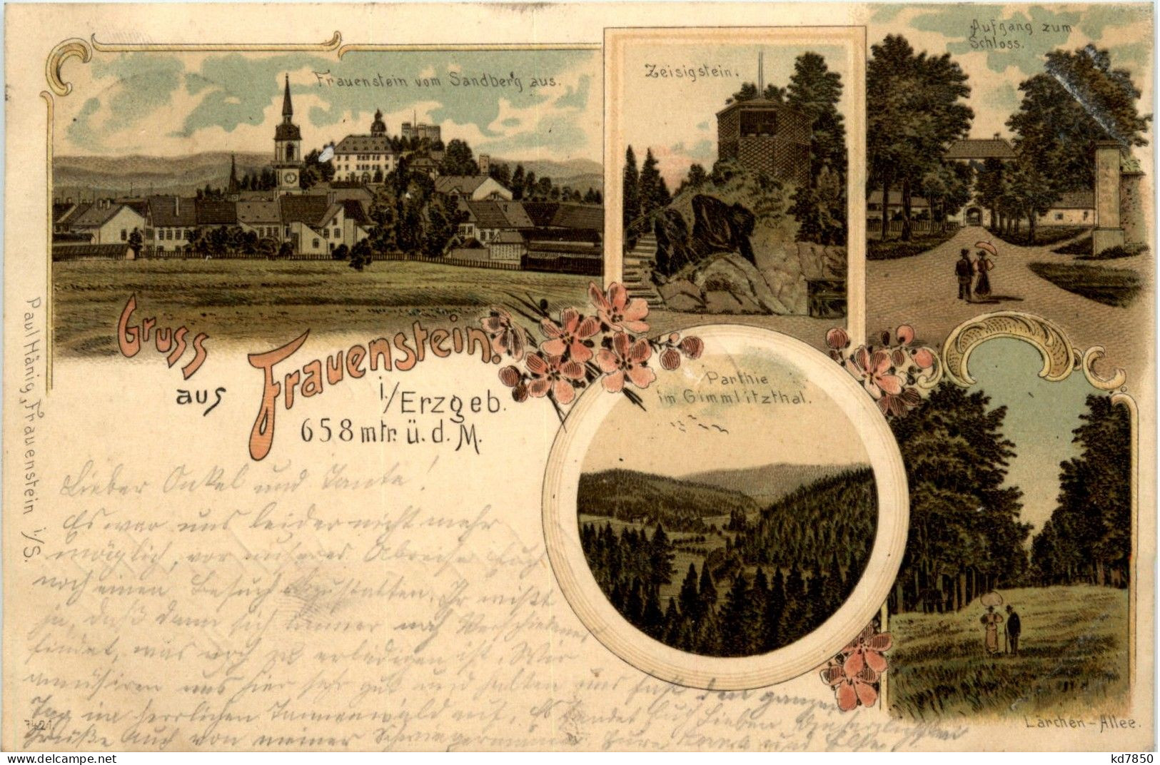 Gruss Aus Frauenstein - Litho - Frauenstein (Erzgeb.)