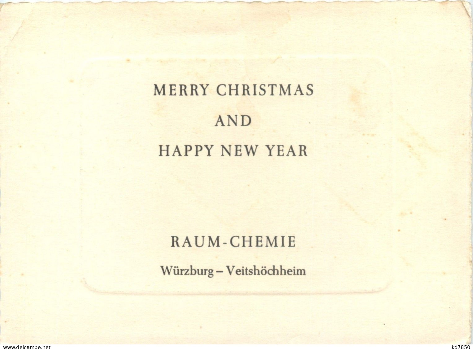 Würzburg - Merry Christmas Raum-Chemie - Wuerzburg