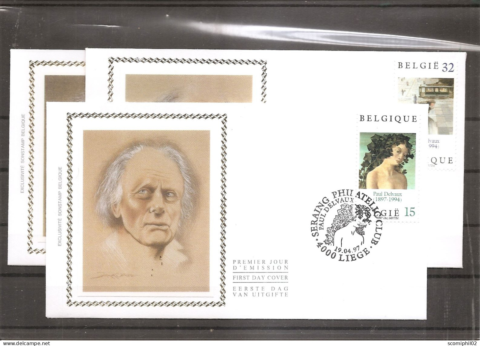 Belgique - Delvaux ( 2699/2701 Sur 3  FDC Sur Soie à Voir) - 1991-2000