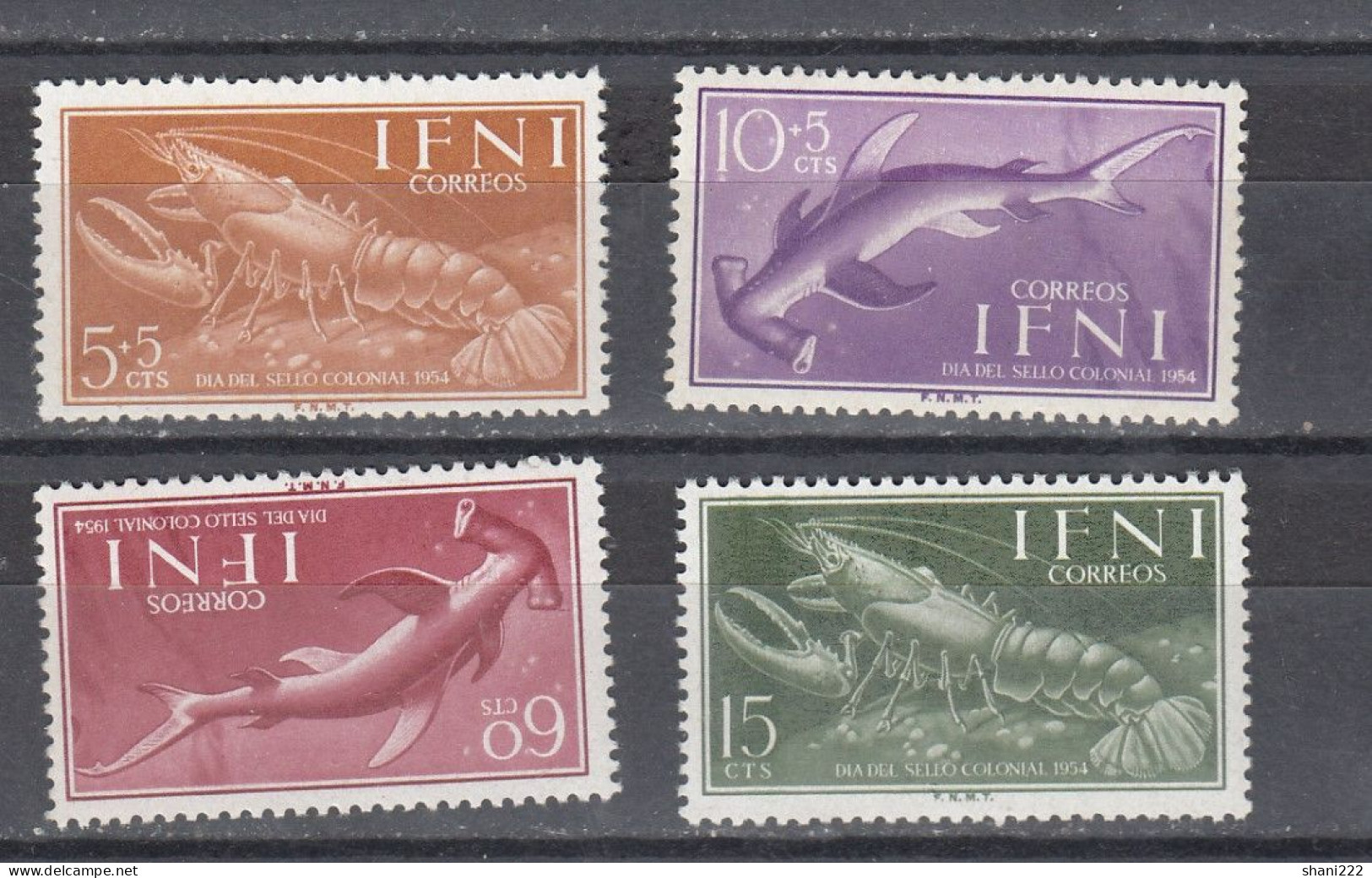 Ifni - 1954 - Sea Creatures - MNH Set (e-15) - Ifni