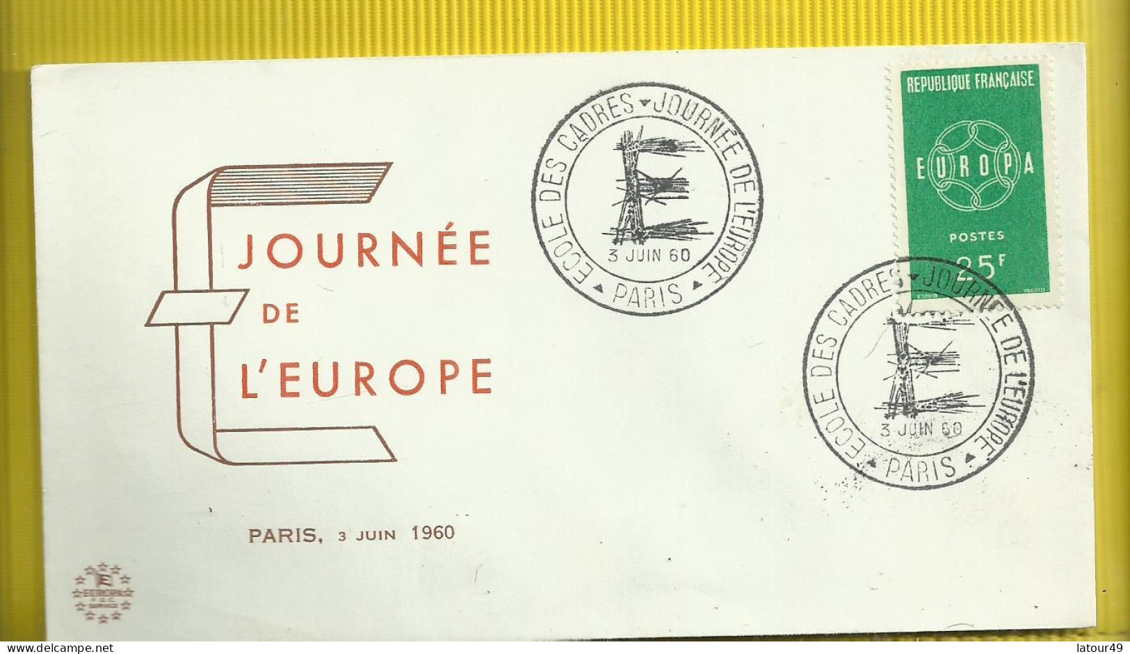 Enveloppe  Journee De L Europe Paris  1960 - 1960-1969