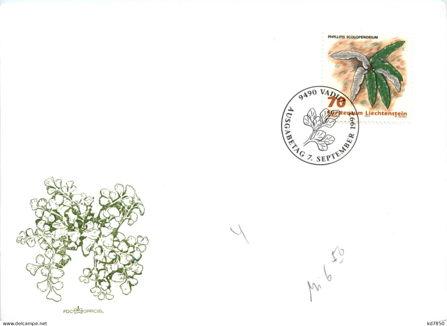 Fürstentum Liechtenstein - Erstausgabebrief 1992 - FDC