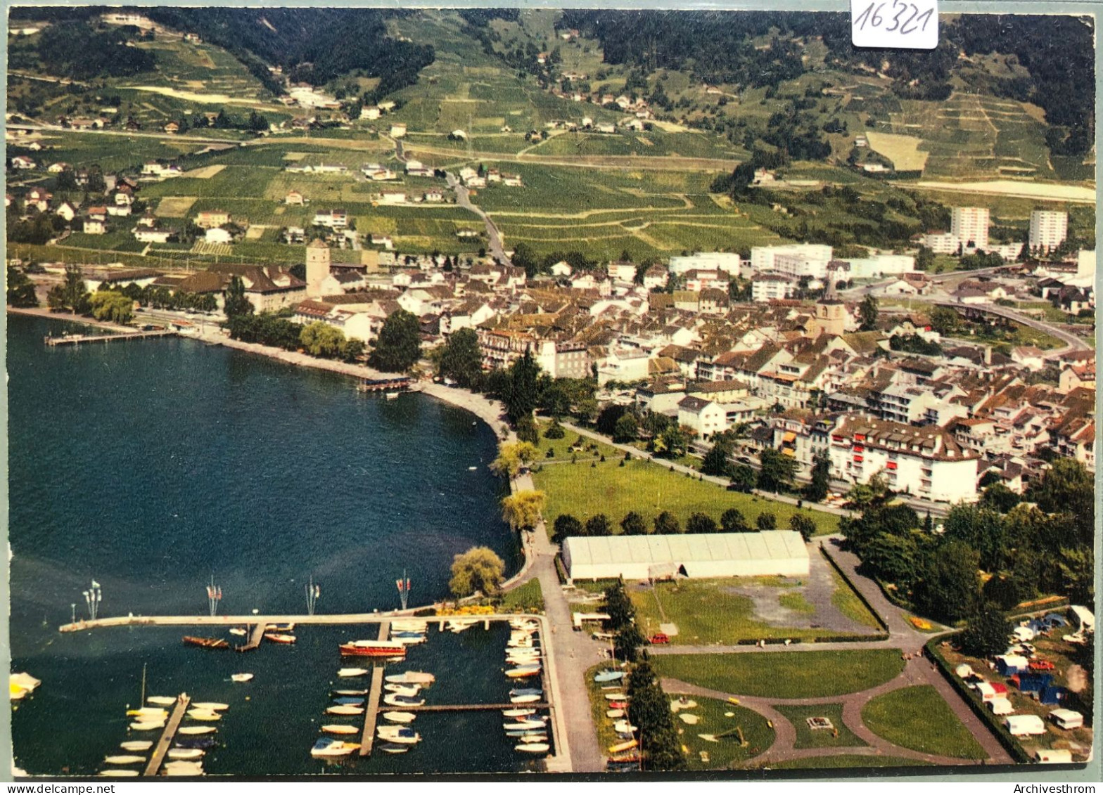 Villeneuve (Vaud) - Vue Aérienne Du Port - Coin Du Camping, Le Bourg Et Les Vignes (16'321) - Villeneuve