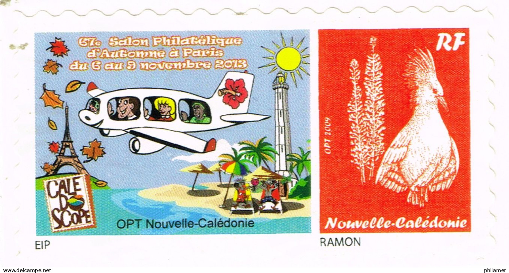 NOUVELLE CALEDONIE NEW CALEDONIA Timbre A Moi Personnalis Public YT 1206 TPNC23 Salon Paris Avion  2014 Ramon Neuf B - Ungebraucht