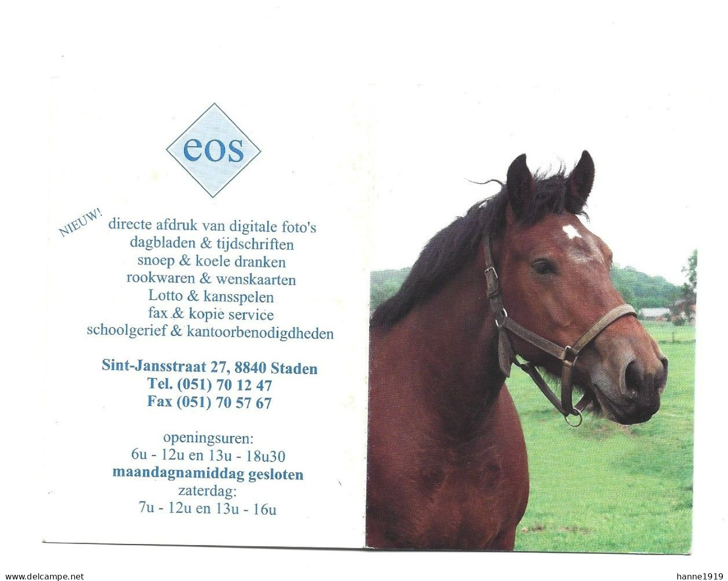 Staden Sint Jansstraat Eos Kalender Pferd Paard Horse Cheval 2006 Calendrier Htje - Petit Format : 2001-...